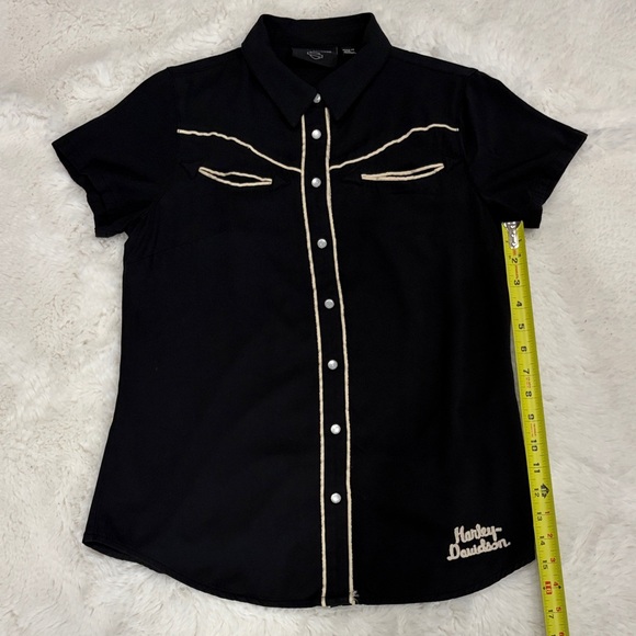 Harley-Davidson ,size S,Black and White Button-Up Shirt - Picture 11 of 16
